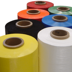 a group of rolls of plastic