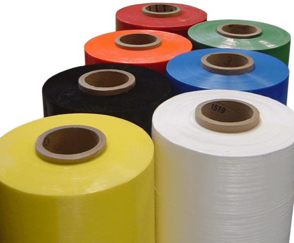 a group of rolls of plastic